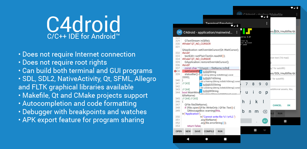 C4droid - CC++ compiler & IDE C4droid - CC++ compiler & IDE