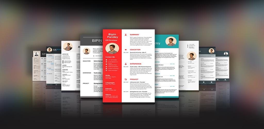 CV Maker Resume Builder PDF Template Format Editor