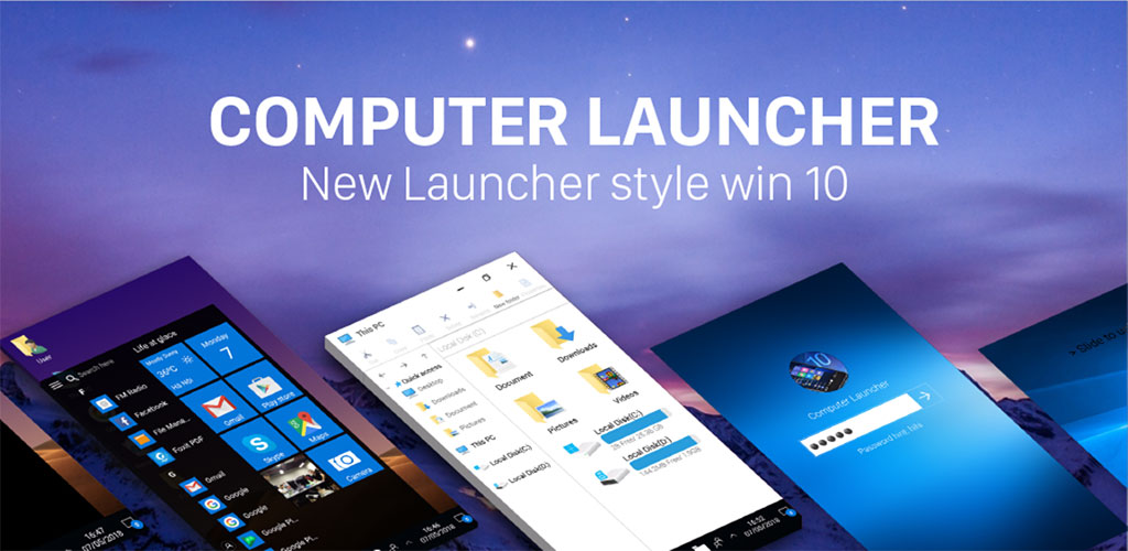 Computer launcher PRO 2019 for Win 10 themes Computer launcher PRO 2019 for Win 10 themes