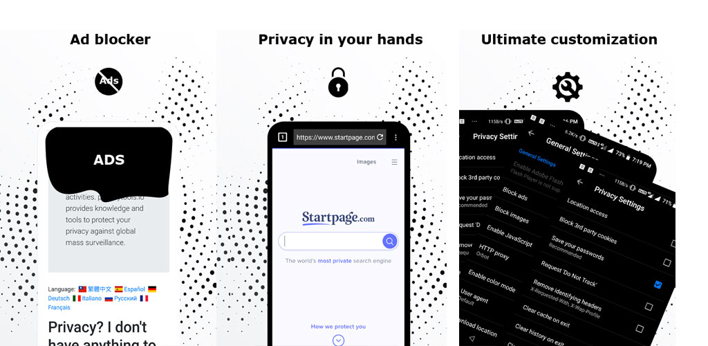 Cosmic Privacy Browser - Secure, Adblock & Private