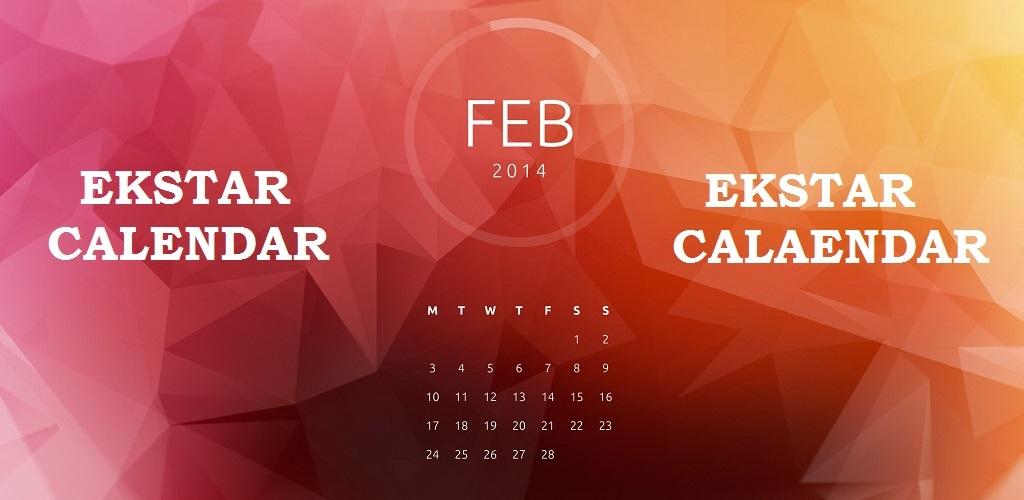 Ekstar Calendar Ekstar Calendar
