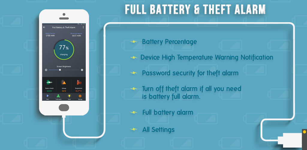 Full Battery Alarm & Theft Alarm Full Battery Alarm & Theft Alarm