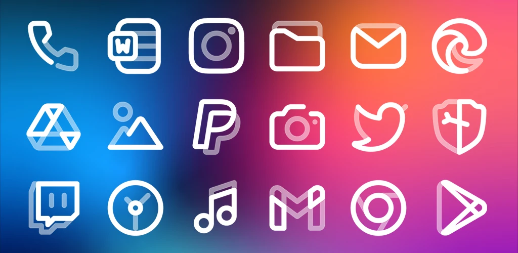 Aline White: linear icon pack Aline White: linear icon pack