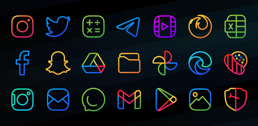 Caelus Icon Pack - Colorful Linear Icons