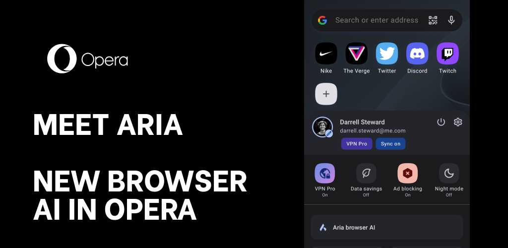 Opera browser with AI Opera browser with AI