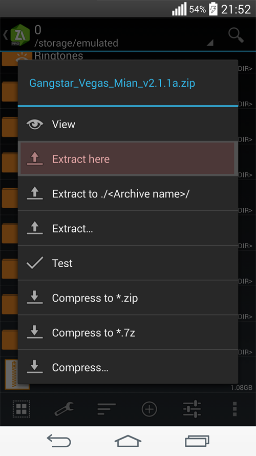 How to Install OBB / Data Android Games 3 Extract data files with ZArchiver